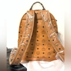 MCM Backpack Cognac Size M ⭐️ New with tags MCM Medium STARK Printed Backpack Brown Cognac Canvas  main image 4